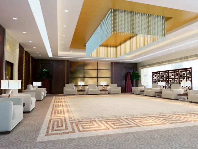 Moquette haut de gamme dans un hall d'hôtel au Maroc